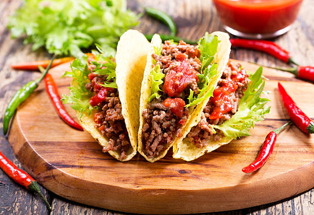 istock mexican tacos with meat and  salsa 518172256