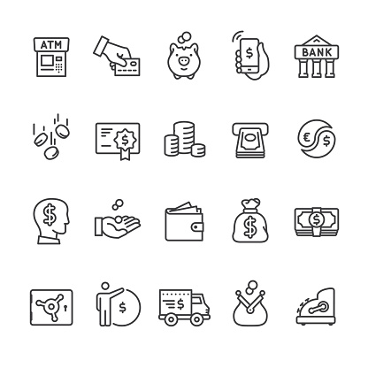 Money & Payment related vector icon set.