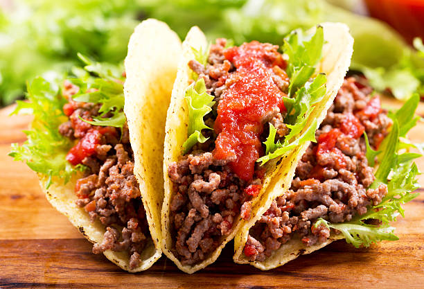 istock mexican tacos with meat and  salsa 518172482