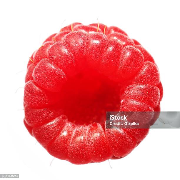 Raspberry Fruit Isolated Macro Stock Photo - Download Image Now - Berry Fruit, Close-up, Cut Out