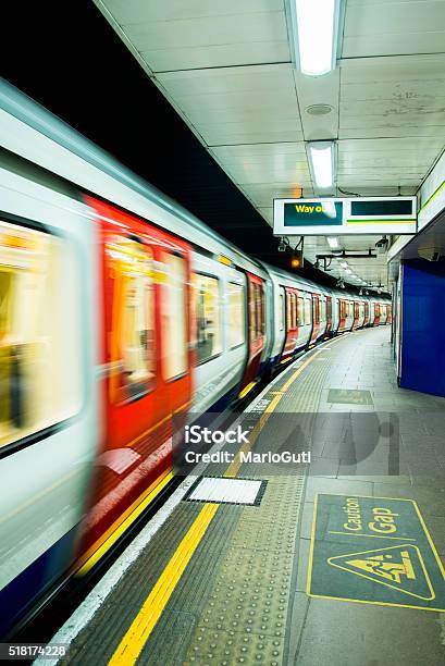 London Train At Night Stock Photo - Download Image Now - London Underground, British Culture, Business Finance and Industry