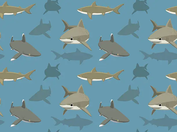 Vector illustration of Sharks Wallpaper 13