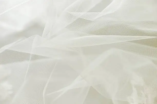 Ivory wedding tulle or chiffon background