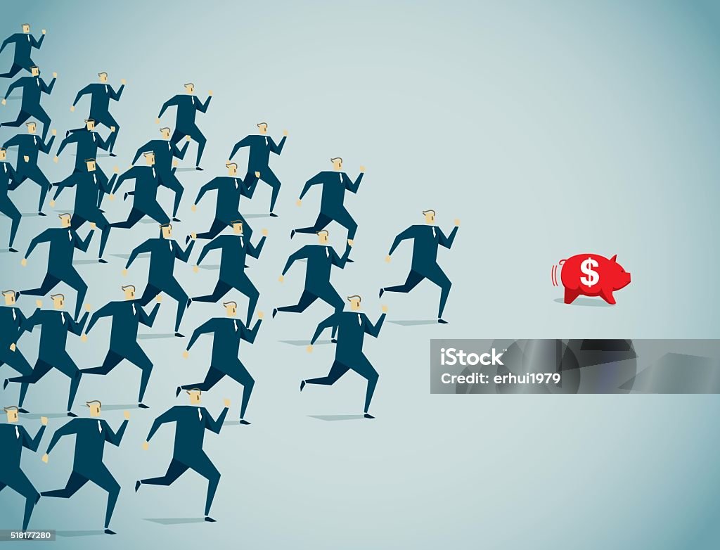Chasing Example Picture Chasing Stock Illustration - Download Image Now - Crowd of People ...