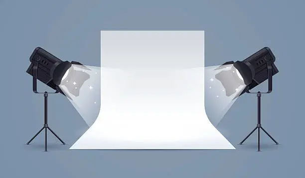 Vector illustration of Studio Lighting Setup