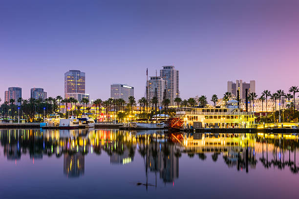 Long Beach California Long Beach, California, USA skyline. long beach california photos stock pictures, royalty-free photos & images