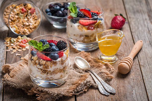 istock Homemade yogurt with baked granola 518182268
