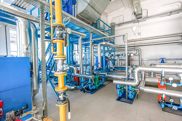 istock Modern water pumpingat at factory 518184080