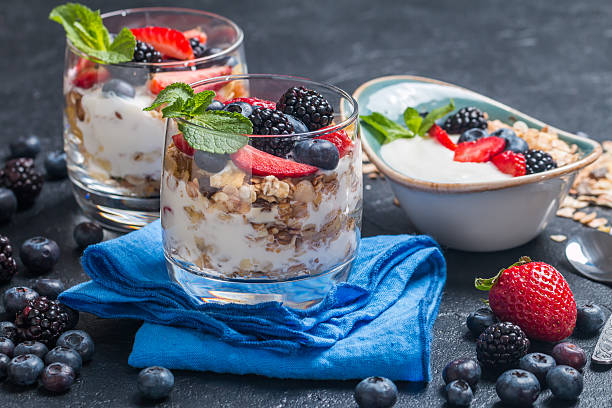 istock Homemade yogurt with baked granola 518184464