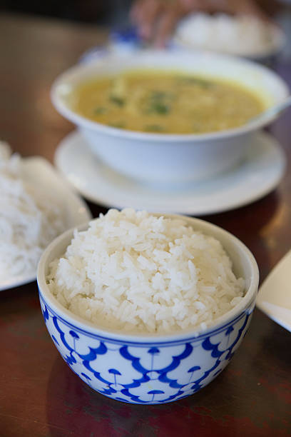 istock long grain Thai rice cooked in ancient bowl 518197147