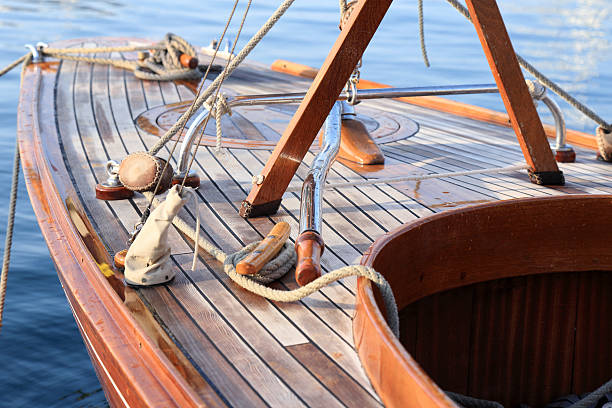 Pellestrina, Venice. Old fishing boat  in Venetian Lagoon in a sunny day