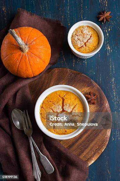 Sweet Pumpkin Souffle Stock Photo - Download Image Now - Autumn, Baked Pastry Item, Breakfast