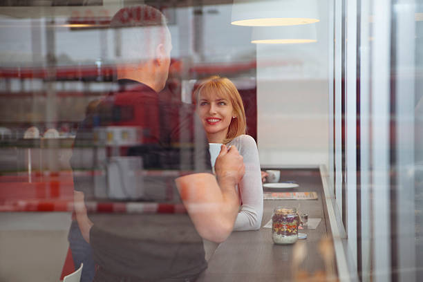 istock Couple At Gas Station Cafe 518199438