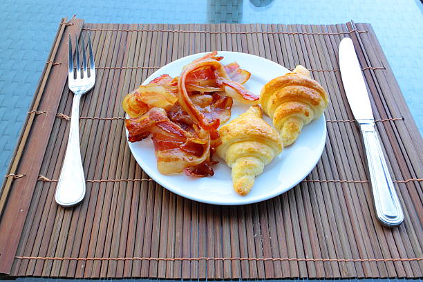 Breakfast prepare to eat stock photo