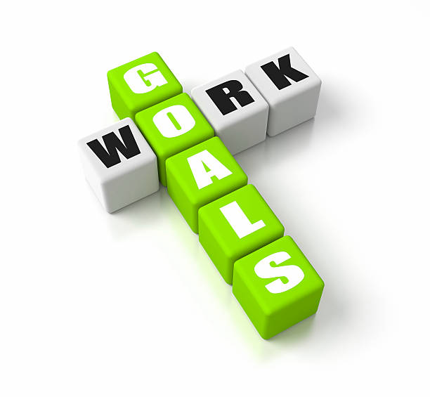 Work Goals Green stock photo