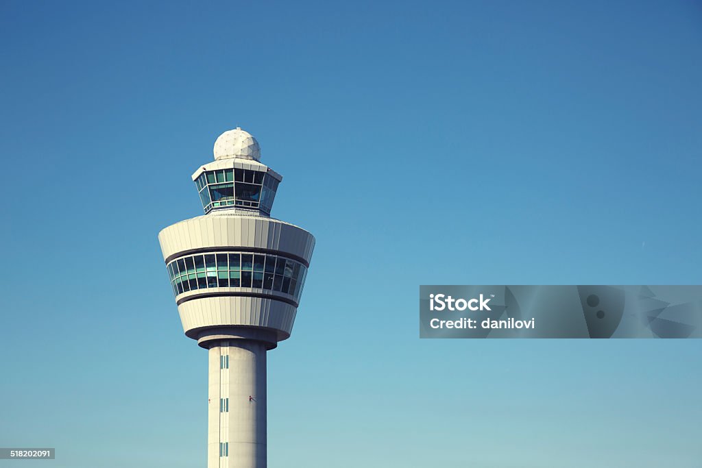 Airport Control Tower Airport Control Tower. Schiphol, Amsterdam Air Traffic Control Tower Stock Photo