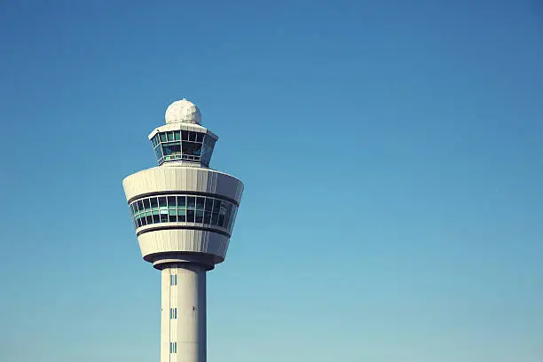 Airport Control Tower. Schiphol, Amsterdam