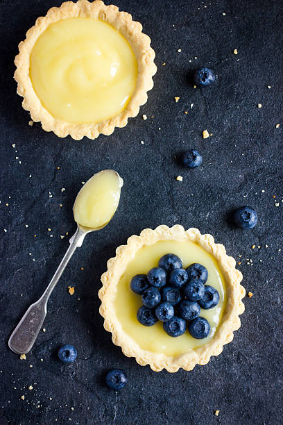 istock Tart with lemon curd and fresh blueberry 518202100