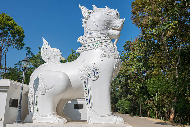 istock Lion statue Lanna style 518204623