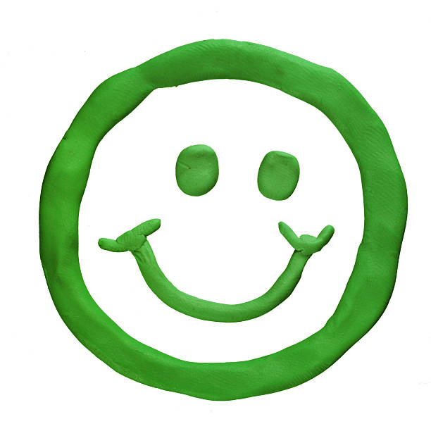 Plasticine smile isolated on a white background