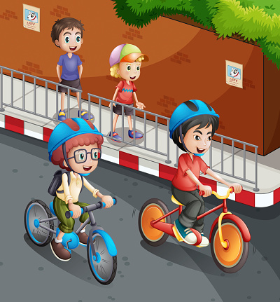 Ilustración de Niños Montando En Bicicleta En La Calle Con Casco En y más Vectores Libres de Derechos de Bicicleta - iStock Ilustración de Niños Montando En Bicicleta En La Calle Con Casco En y más Vectores Libres de Derechos de Bicicleta - iStock