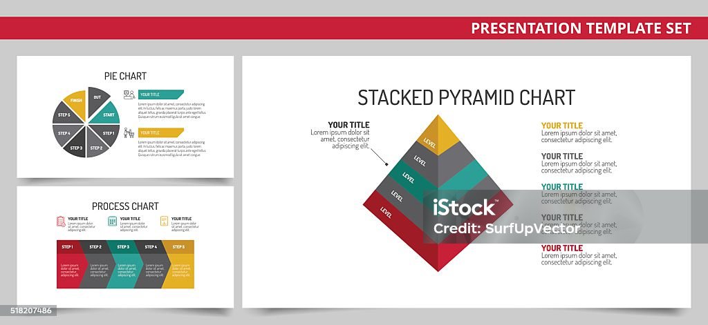 stacked pyramid chart template 4 n2 free image... Presentation Template Set 4 Stock Illustration - Download Image Now ...