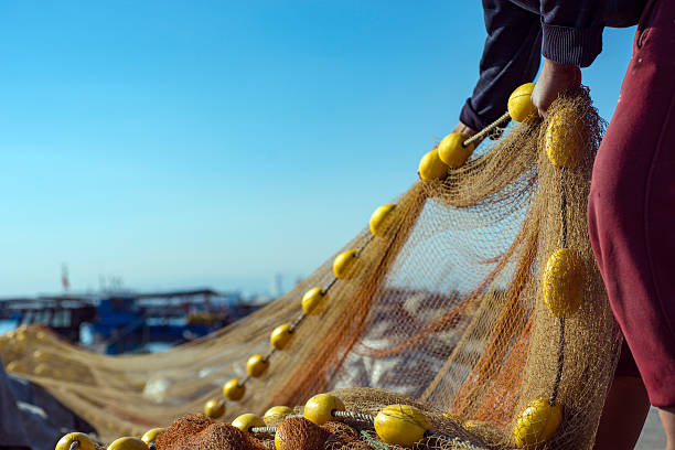 pescador - wire mesh equipment gear working fotografías e imágenes de stock