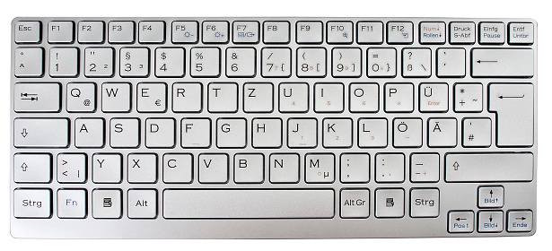 German aluminum computer keyboard
