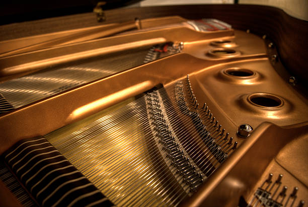 interior baby grand - piano interior imagens e fotografias de stock