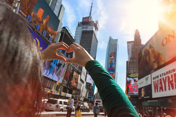 istock Heart hands in Times square New York 518210674