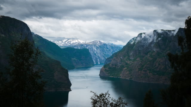 4K Timelapes : Beautiful Fjord Scenery - Stock Video