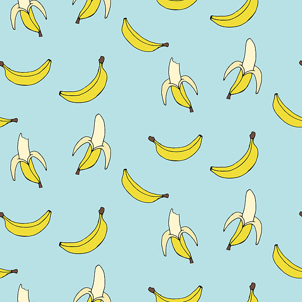 Banana seamless background Banana seamless background banana illustrations stock illustrations