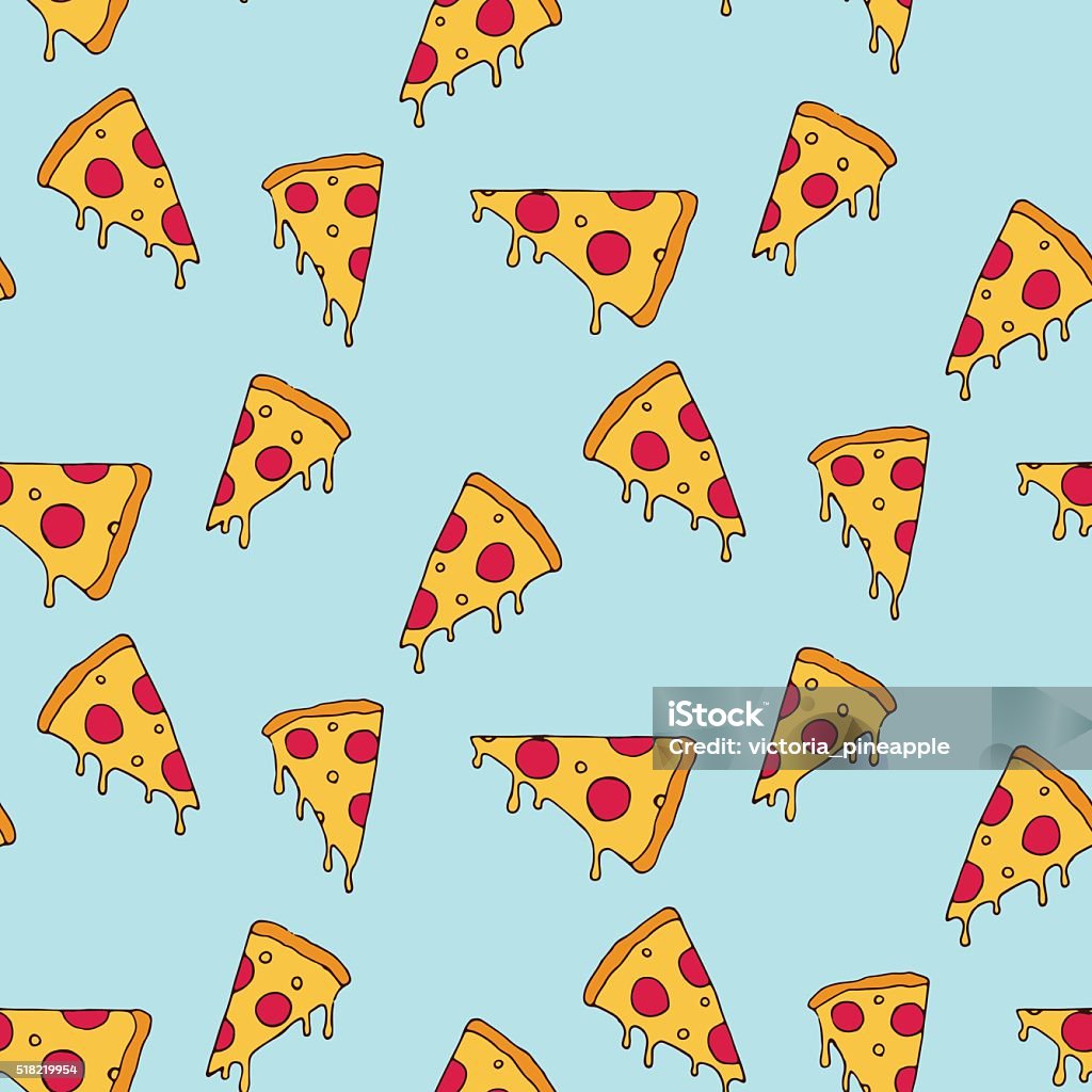 Pizza slice seamless pattern Pizza stock vector