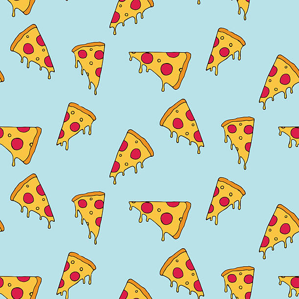 Pizza slice seamless pattern Pizza slice seamless pattern pizza slice stock illustrations