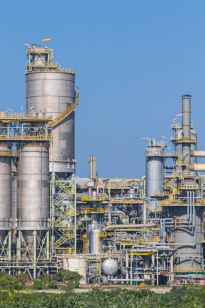 istock Industrial plant with silos 518220919