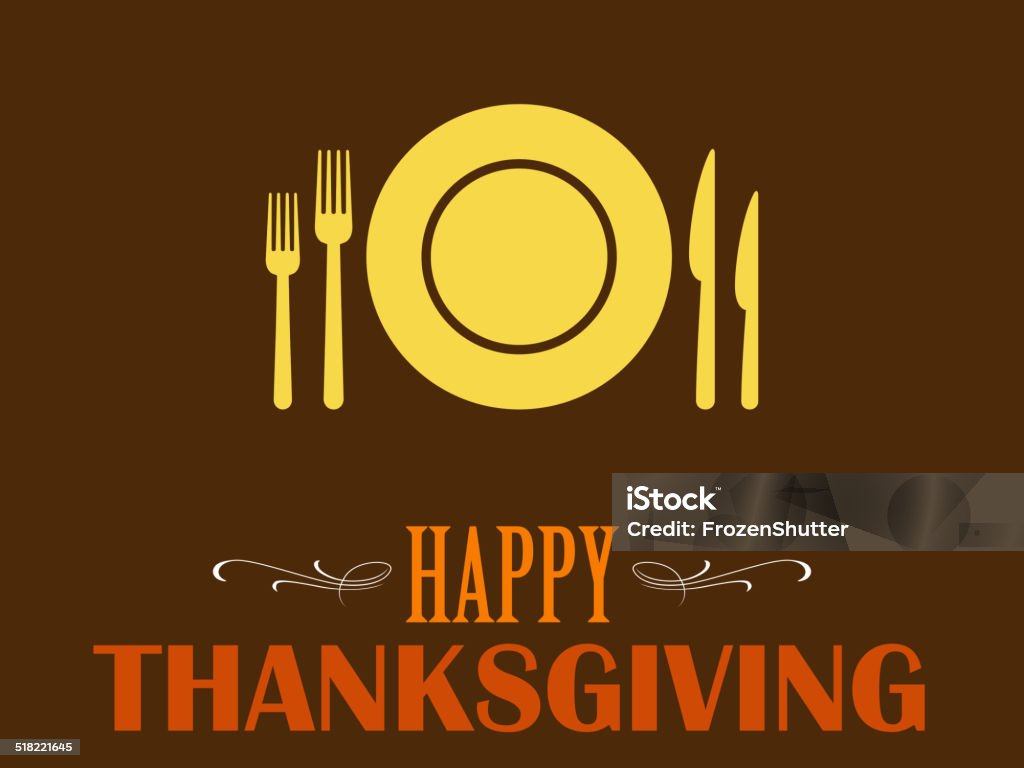 Happy Thanksgiving logo Abundance stock illustration