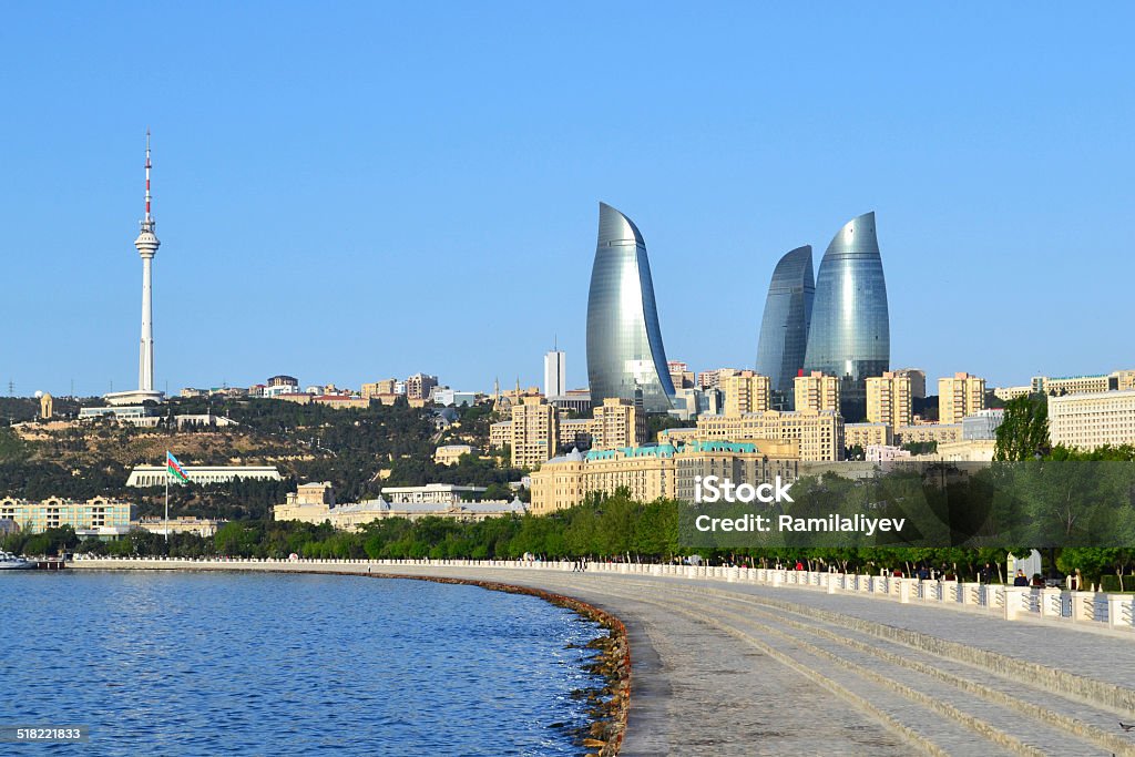 Seaside boulevard in Baku Seaside boulevard in Baku,  Azerbaijan Baku Stock Photo