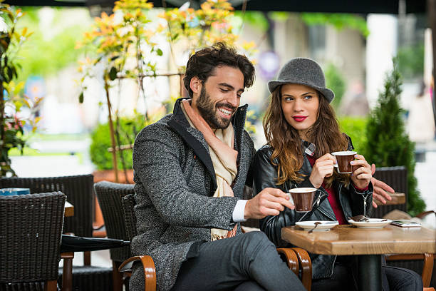 istock Couple in the coffee shop 518222357