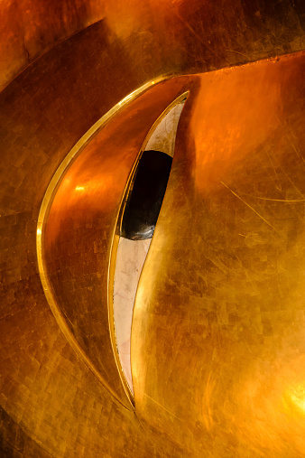 Eye of buddha statue in Wat Pho, Bangkok Thailand