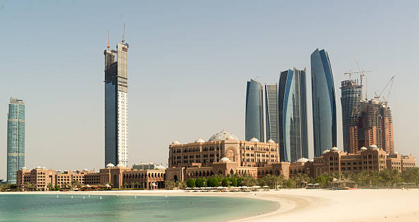 istock Abu Dhabi skyline, a mix of old and new structures 518223755