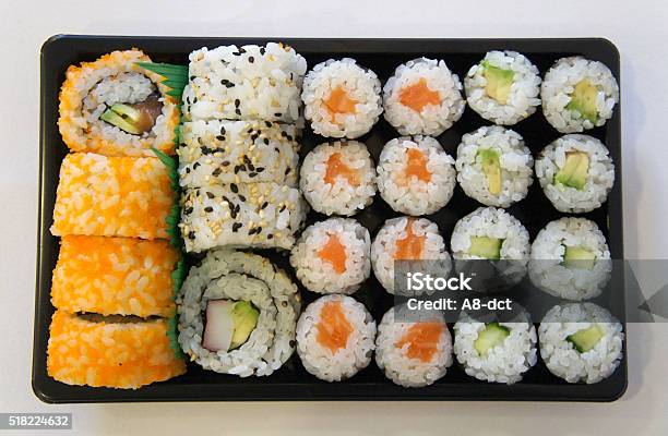 Take Out Sushi Set Stock Photo - Download Image Now - Take Out Food, Sushi, Avocado