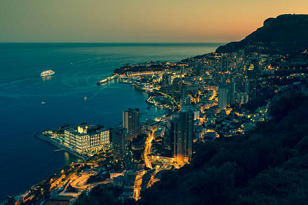 istock Monte Carlo in View of Monaco at night 518226483