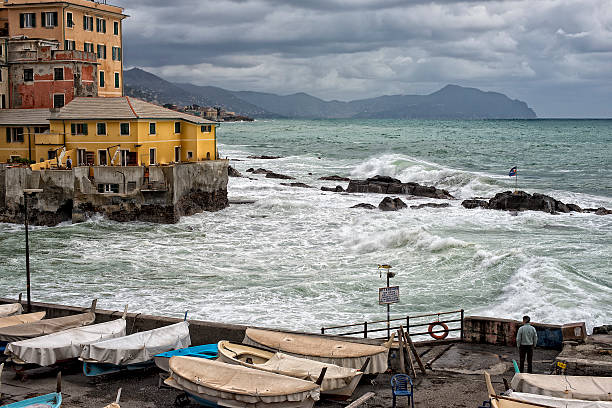 istock Sea Storm and tempest in a cloudy sky background 518227101