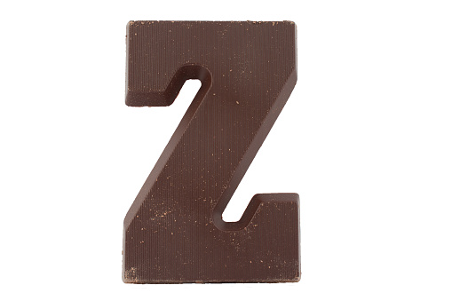 Chocolate alphabet - letter Z