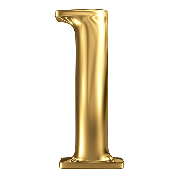 istock Golden letter l lowercase high quality 3d render isolated 518227275