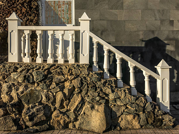 istock Staircase rails and bannister on rock ground 518227428
