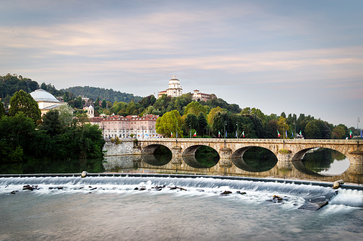 Turin, Turin, river Po and Monte dei Cappuccini