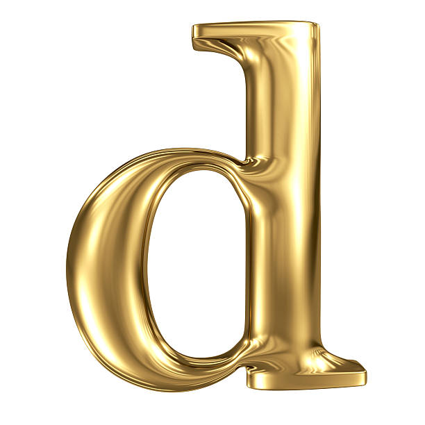 istock Golden letter d lowercase high quality 3d render isolated 518228099