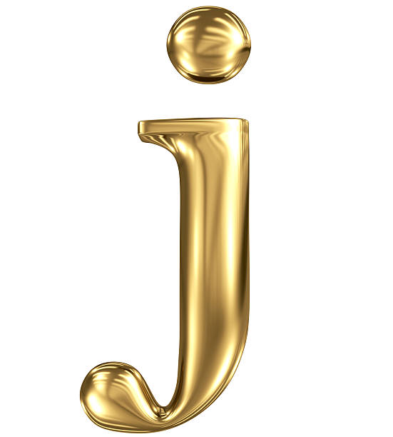 istock Golden letter j lowercase high quality 3d render isolated 518228107