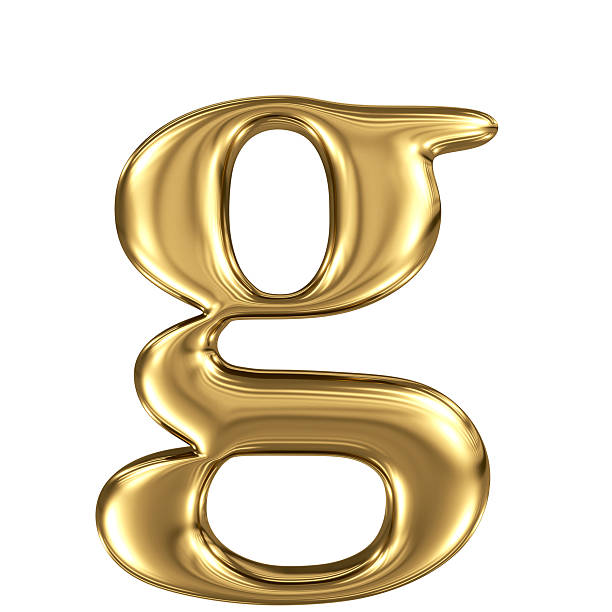 istock Golden letter g lowercase high quality 3d render isolated 518228111